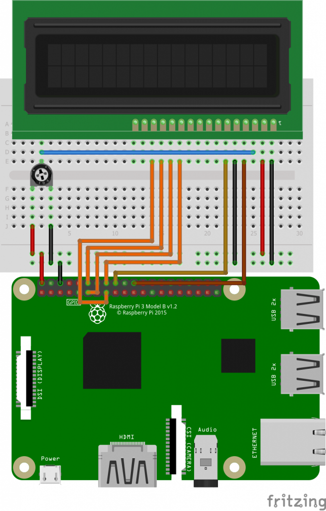 Interfacing 16x2 character LCD in Raspberry Pi using python - Iotguider