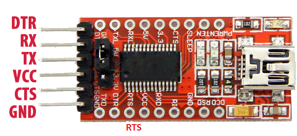 FTDI USB to TTL Serial Converter Pinout