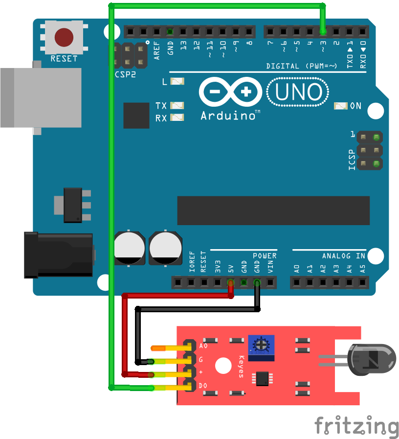 Flame Sensor Module KY-026 in Arduino - Iotguider